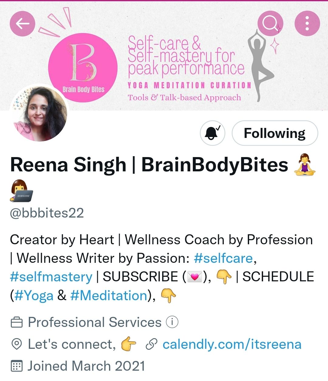 Follow my Twitter handle for threads on self-care & self-mastery. 